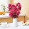 30 Inch Silk Bougainvillea Artificial Flowers, UV Resistant, 8 Pcs Faux Flower Stems with 24 Branches, Fake Bougainvillea Vines for Wedding, Porch, Garden, Home & Party Decor (Rose Red)